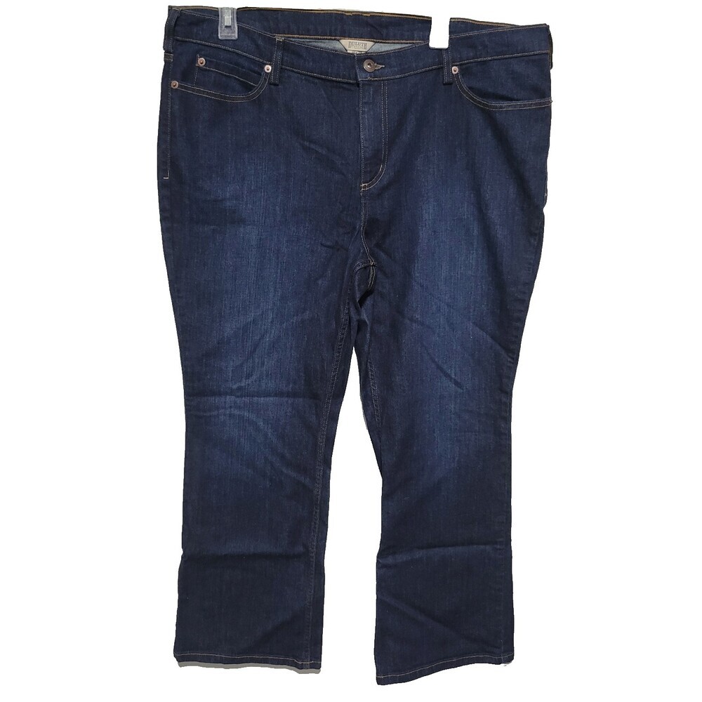 Duluth Trading Co Jeans Size 18 x 29 Women's Blue Denim Stretch Blend Dark Wash